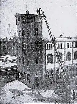 Seit 1984 ungenutzter Schlauchturm in Lübeck