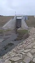 Abfluss des Rückhaltebeckens (3.&nbsp;März 2019)