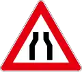 A08: Beidseitige Straßenverengung