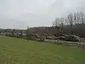 Holzlagerung am Bahnhof