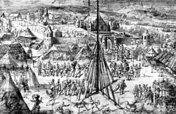 Vogelschießen mit der Armbrust beim Stuttgarter Neuen Lusthaus, 1589