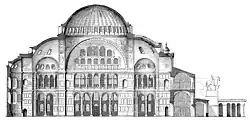 Längsschnitt der Hagia Sophia