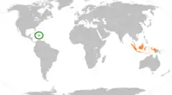 Lage von Haiti und Indonesien