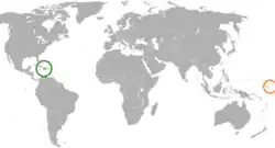 Lage von Haiti und Kiribati