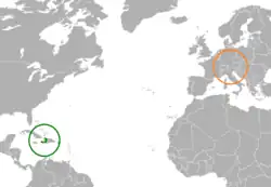 Lage von Haiti und Liechtenstein