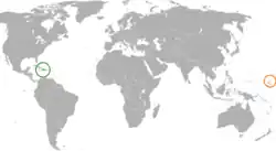 Lage von Haiti und Marshallinseln