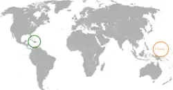 Lage von Haiti und Mikronesien