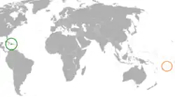 Lage von Haiti und Samoa