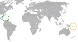 Lage von Haiti und Salomonen
