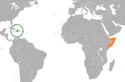 Lage von Haiti und Somalia