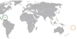 Lage von Haiti und Tonga