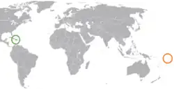 Lage von Haiti und Tuvalu