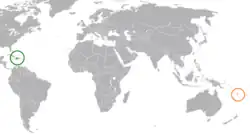 Lage von Haiti und Vanuatu