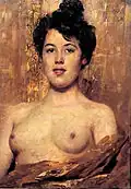 Weiblicher Halbakt (um 1910)