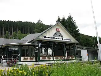 Haltepunkt Obstfelderschmiede, Zugangspunkt zur Oberweißbacher Bergbahn
