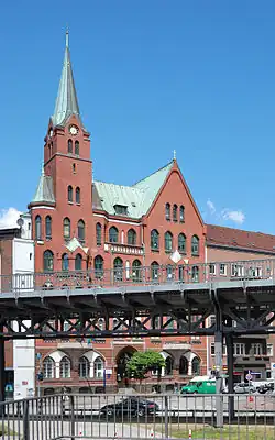 Schwedische Seemannskirche (Gustaf Adolfskyrkan) in der Ditmar-Koel-Straße 36