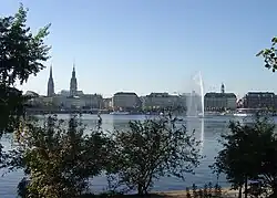 Blick auf den Jungfernstieg