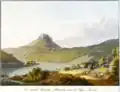Historische Ansicht (1810) des Liliensteins von Osten (Prossen) aus
