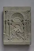 Heilige Familie von Engeln umgeben, signiert und datiert 1518, KHM Wien (GS D 216)