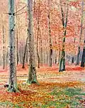 Herbstlicher Buchenwald (Ölgemälde, 1921)