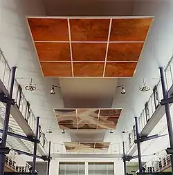 Innenbereich: AOK Allgemeine Ortskrankenkasse-Zentrale Ingolstadt, Deckenbilder (bei Tageslicht), 1995