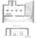 Grundriss und Querschnitt des Grabes