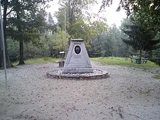 Der Gedenkstein am Dreiländereck