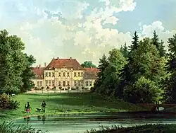 Rittergut Haselberg um 1860 (aus der Sammlung Duncker)