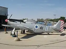 Eine P-51D Mustang der 101. Staffel „First Fighter“ im IAF-Museum beim Militärflugplatz Chazerim