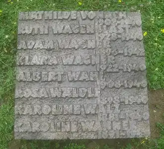 Gedenkplatte.