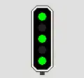 drei grüne Lichter