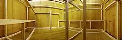 Hirsch Ursula, „HausinHaus“, 2008, Fichtenholzgestänge begehbar, Kunstkammer AZB Schlieren (ZH).
