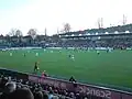 Spiel der Allsvenskan zwischen Halmstads BK und Malmö FF im April 2008