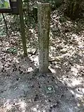 Stele und trigonometrischer Punkt auf der Heidehöhe in Brandenburg