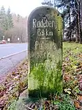 Halbmeilenstein an der S 95