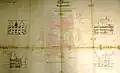 Lageplan u. Ansichten des ursprünglichen Rathausinnenhofs nach den vier Seiten, um 1853