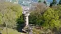 Heiligenbergturm Luftaufnahme mit Heidelberger Schloss im Hintergrund