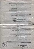 Heiratsurkunde vom 11. Sep. 1937