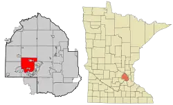 Lage von Orono im Hennepin County und in Minnesota