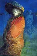 Dame mit rotem Umhang