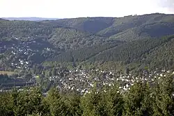 Aussicht vom Ottoturm auf Kirchen