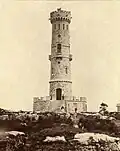 Blick auf den Aussichtsturm, frühe Aufnahme von Hermann Krone (um 1865)