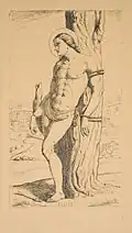 Heiliger Sebastian, Radierung, 184?, Philadelphia Art Museum