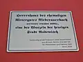 Tafel am ehemaligen Rittergut