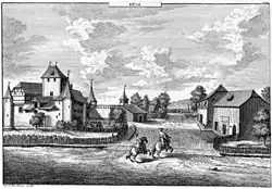 Schloss Hegi in einem Stich von 1740