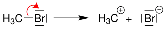 Heterolyse Brommethan