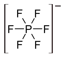 Struktur des Hexafluorophosphations