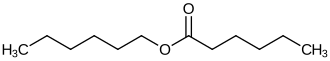 Strukturformel von Hexansäurehexylester