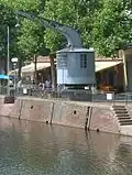 Historischer Hafenkran am Serrahn