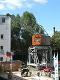 Historischer Kran im Binnenhafen: Benrather&nbsp;Maschinenfabrik Baujahr&nbsp;1910, Tragkraft&nbsp;3000&nbsp;kg
